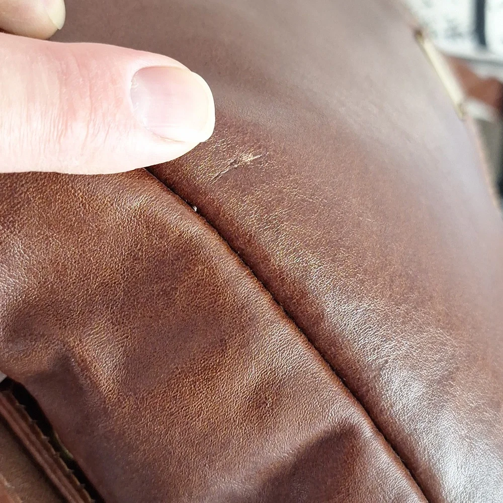 Hide Sign Leather Crossbody Messenger Bag